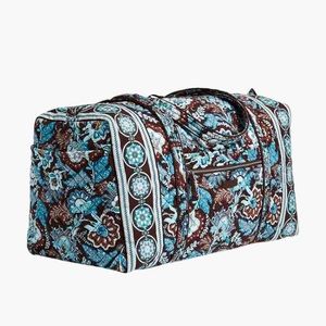 Iconic Large Vera Bradley travel duffel bag.